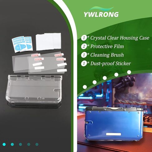 Transparent Hard Shell Case Cover for Nintendo 3DS XL/LL Protective Hard Clear Crystal Case Accessories Replacement Parts in Saudi Arabia