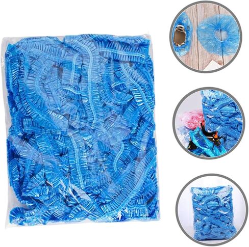 KALLORY 100 Pack Disposable Waterproof Shoe Covers Thickened Non-Woven Plastic Dustproof Shoe Protectors for Indoor and Outdoor Use in Saudi Arabia