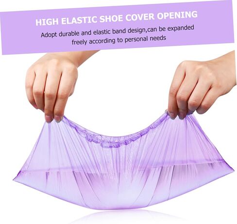 Outanaya 200pcs Disposable Non-Slip Shoe Covers Sturdy PE Indoor Booties for Home Use Waterproof and Dustproof Shoe Protection in Saudi Arabia