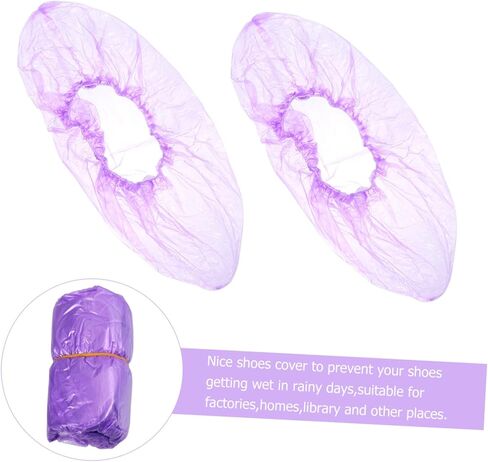 Outanaya 200pcs Disposable Non-Slip Shoe Covers Sturdy PE Indoor Booties for Home Use Waterproof and Dustproof Shoe Protection in Saudi Arabia