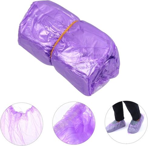 Outanaya 200pcs Disposable Non-Slip Shoe Covers Sturdy PE Indoor Booties for Home Use Waterproof and Dustproof Shoe Protection in Saudi Arabia