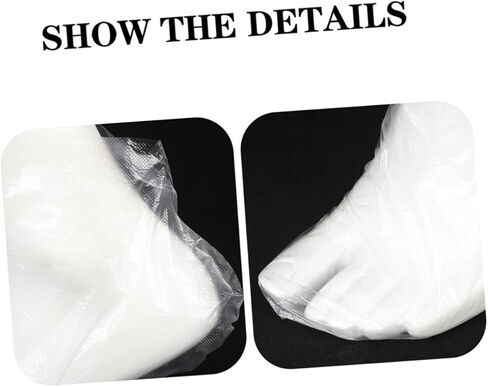 Yardwe 100Pcs Disposable Foot Covers Transparent Shoe Protectors for Ice Skating Skiing and Amusement Parks for Shoe Fitting and Clean Trials Single Use Foot Sleeves in Saudi Arabia