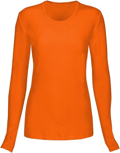 T-Flex Womens Comfort Long Sleeve T-Shirt Underscrub Tee Layering Shirt Uniform in Saudi Arabia