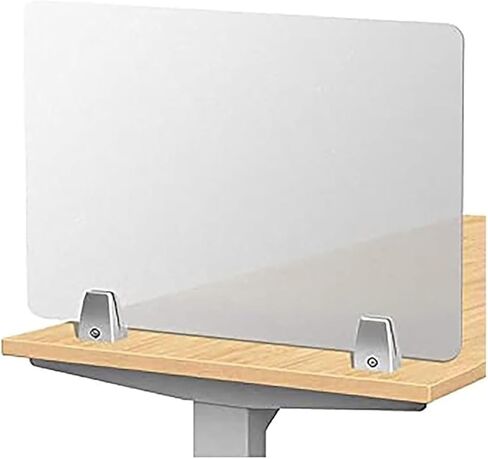 60x50cm Acrylic Desk Divider - Free Standing Privacy Panel for Home & Office, Portable Student Test Divider, Clear Frosted Acrylic Screen (23.6x19.7inch) in Saudi Arabia