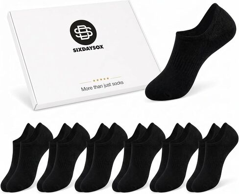 SIXDAYSOX 6/8 Pairs No Show Socks for Men, Low Cut Ankle Socks with Non-Slip Grips for Sneakers Loafers 5-7/8-10/9-11 in Saudi Arabia