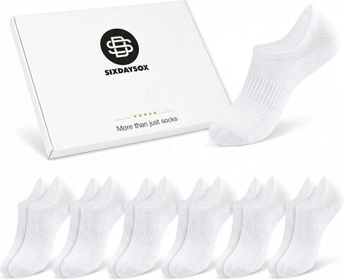 SIXDAYSOX 6/8 Pairs No Show Socks for Men, Low Cut Ankle Socks with Non-Slip Grips for Sneakers Loafers 5-7/8-10/9-11 in Saudi Arabia
