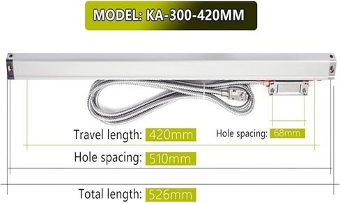 0.005mm KA-300 Optical Grating Ruler Sensor Linear for Milling Machine TTL 70mm~ 470mm(KA300-420mm-5U) in Saudi Arabia
