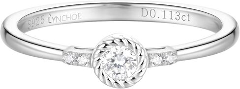 Lab Grown Diamond Ring | Sterling Silver Ring, Engagement Ring, Diamond Engagement Rings for Women,Sterling Silver Diamond Ring, VS1-VS2 Clarity, E-F Color in Saudi Arabia