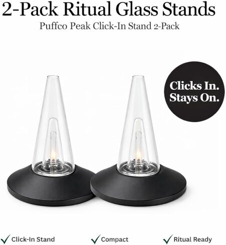 Glass Stand for Puffco Peak Ritual, Round Plastic Base, Stabilizing Storage and Display Stand, 2 PACK in Saudi Arabia
