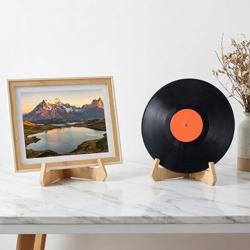 1 Pack Wooden Plate Stands for Display, 6 Inch Wooden Plate Display Stands, Picture Stand for Displaying Platter, Dish, Book, Photo and Plaque in Saudi Arabia