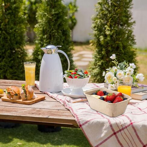 mivide 100 حزمة من ألياف اللب الطبيعية سلة التوت الكبيرة، سلال الفراولة مصبوب سلة التوت سوق المزارعين إنتاج سلال الحاويات لخضروات التوت التوت، ومحلات البقالة in Saudi Arabia