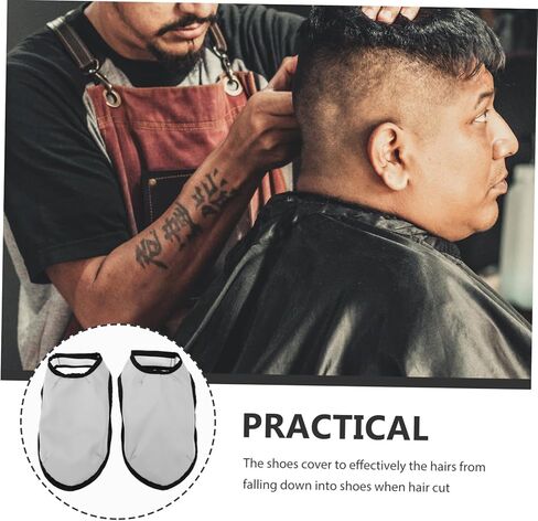 PartyKindom Barber Shoe Covers for Hairdressing 1 Pair Breathable Haircut Shoes Protector Non-Slip Cloth Design for Stylists Prevent Hair Breakage for Salon Use in Saudi Arabia