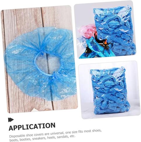 TEHAUX 200pcs Disposable Waterproof Shoe Covers Thick Non-woven Shoe Protector Dustproof and Rainproof Foot Covers for Indoor and Outdoor Use in Saudi Arabia