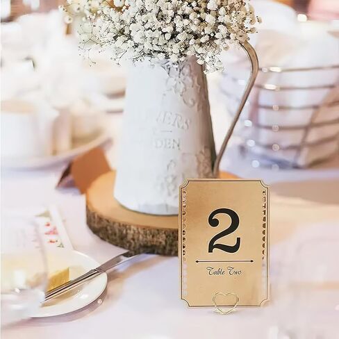 20 Pcs Wedding Place Card Holders Heart Shape Photo Card Stand Business Card Holders Wedding Seating Labels Clips Mini Table Number Cards Holder for Wedding Birthday Bridal Shower Party in Saudi Arabia