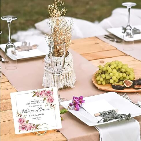 20 Pcs Wedding Place Card Holders Heart Shape Photo Card Stand Business Card Holders Wedding Seating Labels Clips Mini Table Number Cards Holder for Wedding Birthday Bridal Shower Party in Saudi Arabia