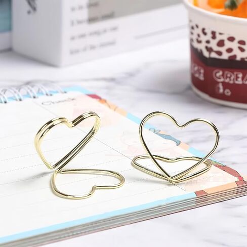 20 Pcs Wedding Place Card Holders Heart Shape Photo Card Stand Business Card Holders Wedding Seating Labels Clips Mini Table Number Cards Holder for Wedding Birthday Bridal Shower Party in Saudi Arabia
