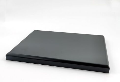 MDF Wooden Display Base Plaque, 12" x 8", Bevel Edge, Art Display Stand, Sculpture Stand, Jewelry Display Stand black in Saudi Arabia