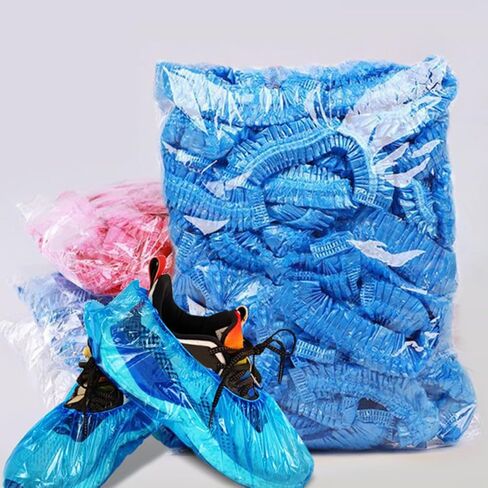 200pcs Disposable Shoe Covers - Boot Covers for Home Restaurants Hotels and More for Footwear Pe Material in Saudi Arabia