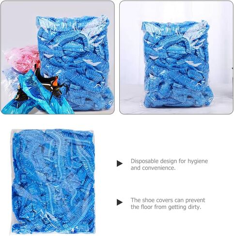 200pcs Disposable Shoe Covers - Boot Covers for Home Restaurants Hotels and More for Footwear Pe Material in Saudi Arabia