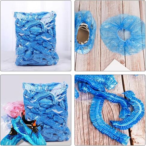 200pcs Disposable Shoe Covers - Boot Covers for Home Restaurants Hotels and More for Footwear Pe Material in Saudi Arabia