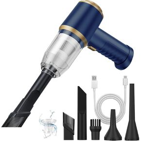 مكنسة كهربائية للسيارة لاسلكية، مكنسة كهربائية صغيرة محمولة بقوة 120 وات مع شفط قوي بقوة 12000 باسكال، منفاخ هواء مضغوط كهربائي للسيارة والمكتب ولوحة المفاتيح والمنزل in Kuwait