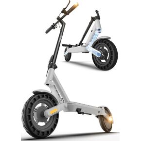 Electric Scooter for Adults with Double Swing-Arm Suspension, 600W Motor & 21-Mile Range - 10" Tires & Full 360° Lights in Saudi Arabia
