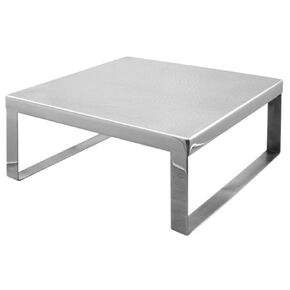 HUBERT Display Riser Stainless Steel with Hammered Finish - 12 1/4"L x 12 1/4"W x 6"H in Kuwait