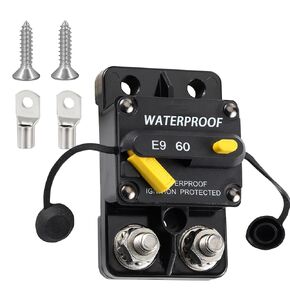 قاطع الدائرة الكهربائية E9C مقاوم للماء IP67، حامل سطحي ممتد 3/8 بوصة، شاحنة RV البحرية، Hi-Amp 12V-48V DC حماية من الحمل الزائد وحماية الدائرة القصيرة (100A) in Kuwait