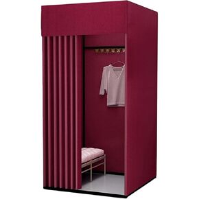 Privacy Screen Kit with Blackout Curtains Mobile Track for Office Clothing Store Dorm Room Separate Fitting Room(80 * 80 * 200cm) in Kuwait