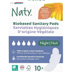 Naty Sanitary Pads Normal Without Wings | 100% Certified Organic Cotton top Sheet | Certified Skin-Safe | Without Perfume, 0% Conventional Plastic| Absorbent Protection| 14 Pads in Saudi Arabia