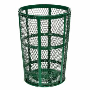 Global Industrial Outdoor Metal Trash Container, 48 Gallon, Green in Saudi Arabia