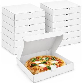 MUMULULU 12 PCS 8.4x8.4x1.7inch White Pizza Boxes Small Disposable Storage Boxes for Pizza Takeout Box for Homemade Storing Pizzas Sandwiches Cakes Pastries Cookie Crafts in Saudi Arabia