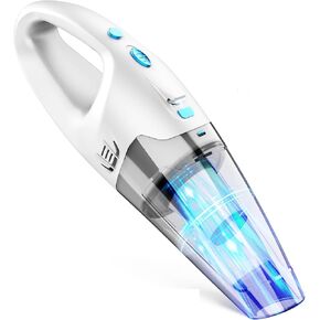 FUOAYOC Handheld Vacuum Cordless,Car Cordless Rechargeable, 6KPA Powerful Suction Hand Held Vacuum with LED Light/Multi Accessories, 1.6lbs Mini Portable Vacuum Cleaner for Home/Car/Office Cleaning in Saudi Arabia