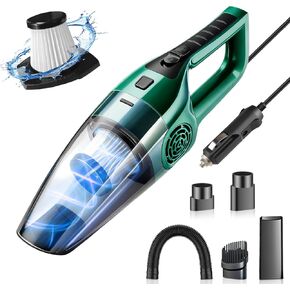Car Vacuum Cleaner – 9000PA High Power Suction, DC 12V Portable Handheld Auto Vacuum with Attachments, Mini Car Interior Cleaner for Pet Hair, Dust, Crumbs, and Debris (Emerald Green) in Saudi Arabia
