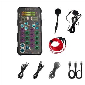 SK9 Portable Handheld Voice Changer Set with Live Sound Effects for Karaoke, Broadcasting, Living, Singing, Recording, Gaming, Gift in Kuwait