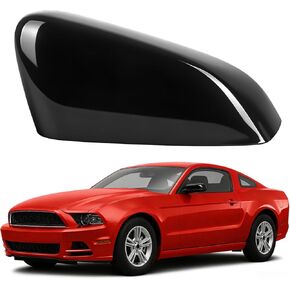 أغطية أغطية مرايا بديلة سوداء لامعة لسيارة Ford Mustang 2015-2024 (بدون نموذج ضوء إشارة الانعطاف)، نمط استبدال مباشر، نمط غير ملصق، رقم OEM: FR3Z-17D742-AAPTM (أسود) in Kuwait