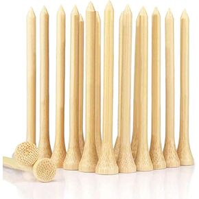 300Pcs Bamboo Golf Tees, 2 3/4 & 3 1/4 Inch Dual Sizes - Unbreakable Wooden Tees for Men, Eco-Friendly Golf Accessories for Golfers in Saudi Arabia