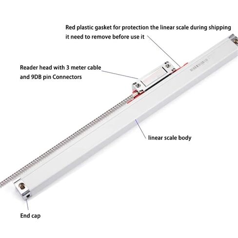 KA300 1micron RS422 Signal 220mm Linear Glass Scale, Sensors Encoder for Milling Lathe Machine, 1pc in Saudi Arabia