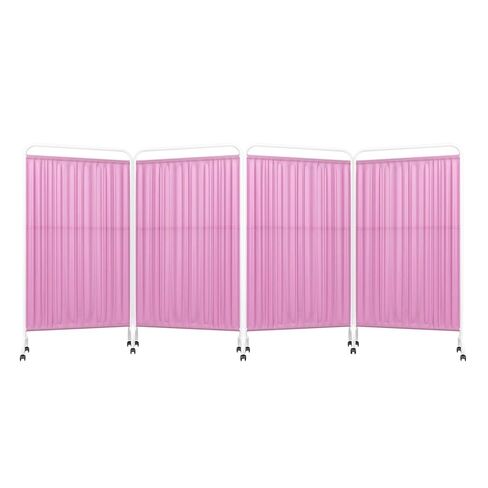 1-5 Panel Vertical Door Partition,Floor Standing Room Divider,Hospital Privacy Screen,Foldable Into L/C/V/W Shape,Privacy Protection(Color 2,4-Panel) in Saudi Arabia