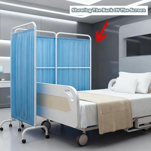 1-5 Panel Vertical Door Partition,Floor Standing Room Divider,Hospital Privacy Screen,Foldable Into L/C/V/W Shape,Privacy Protection(Color 2,4-Panel) in Saudi Arabia