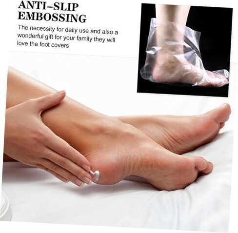 Sosoport 100pcs Disposable Foot Covers for Shoe Fitting Foot Sleeves for Skating Skiing and Amusement Parks Comfortable Tear-Resistant Pet Material in Saudi Arabia