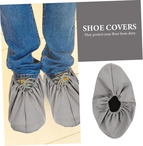 GANAZONO Washable Anti-Skid Cotton Shoe Covers for Indoor Use 3 Pairs of Protective Shoe Covers Sturdy Home Protectors Random Color in Saudi Arabia