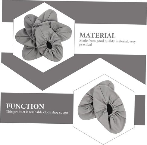GANAZONO Washable Anti-Skid Cotton Shoe Covers for Indoor Use 3 Pairs of Protective Shoe Covers Sturdy Home Protectors Random Color in Saudi Arabia