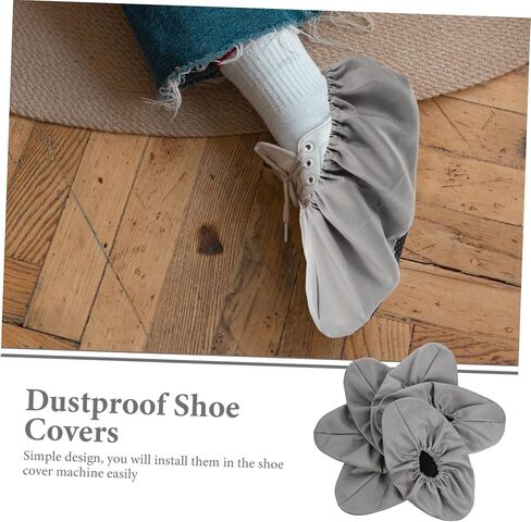 GANAZONO Washable Anti-Skid Cotton Shoe Covers for Indoor Use 3 Pairs of Protective Shoe Covers Sturdy Home Protectors Random Color in Saudi Arabia