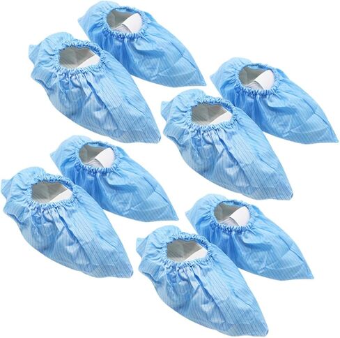 Luxshiny 4pairs Non-slip Shoe Protectors Reusable Static Foot Covers Static Washable for Lab Salon Workshop in Saudi Arabia