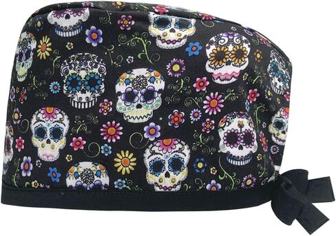 niaahinn Unisex Medical Scrub Caps Cartoon Printing Working Hat Multicolor Nursing Caps for Nurses in Saudi Arabia
