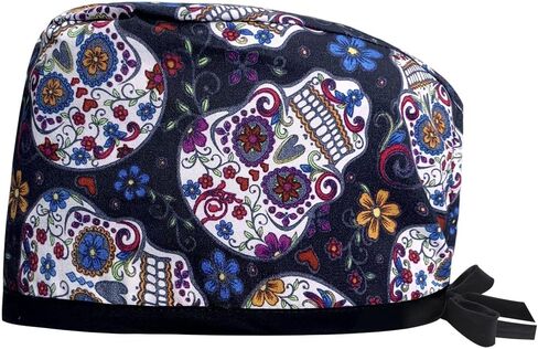 niaahinn Unisex Medical Scrub Caps Cartoon Printing Working Hat Multicolor Nursing Caps for Nurses in Saudi Arabia