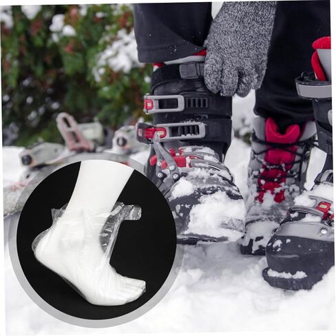Hemoton 100PCS Disposable Transparent Foot Covers Fit for Skating Skiing Amusement Parks Clear Foot Protectors for Cleanliness and Care in Saudi Arabia
