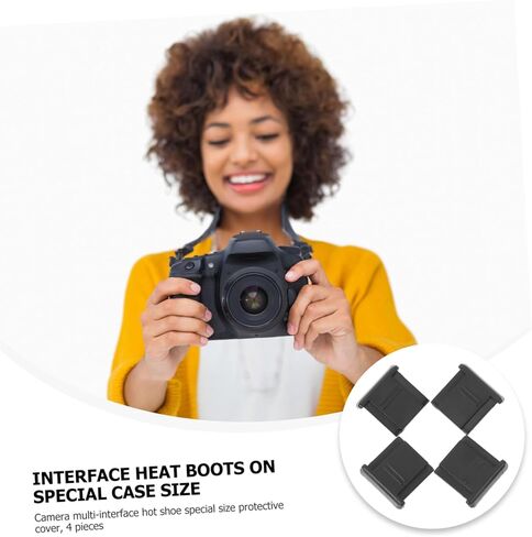 Holibanna 4pcs Hot Shoe Cover for Camera Protective Cap for DSLR Accessories Lightweight and Easy to Install Compatible External Flash Reliable Installation in Saudi Arabia