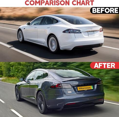 جناح خلفي لجناح السيارة موديل 2012-2024 Tesla Model S، ملحقات جناح Tesla Model S (أسود لامع) in Kuwait